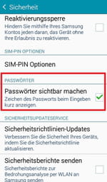 Android: Passwörter sichtbar machen